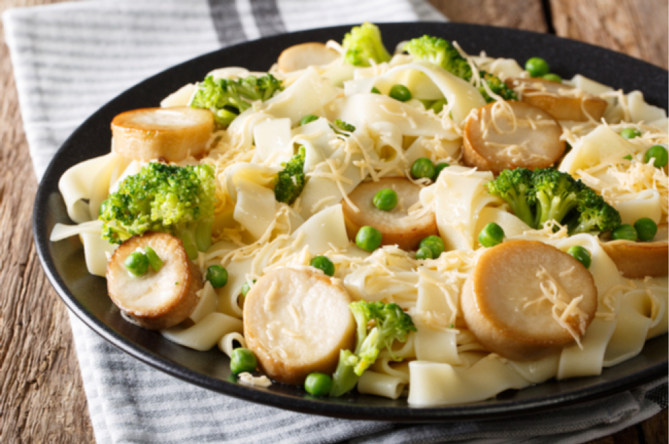 Many types of mushrooms go well with pasta dishes, adding a creamy, rich flavor.