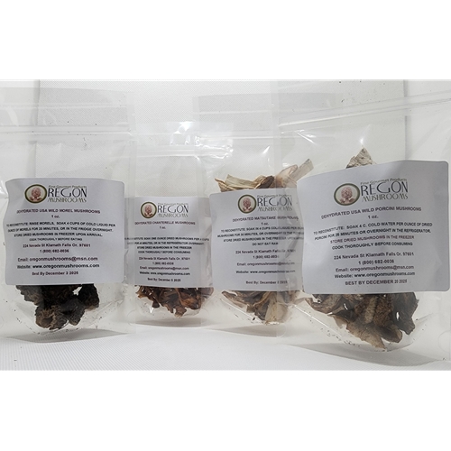 Oregon Mushrooms Corporation Dried Mushroom Sampler Wild USA